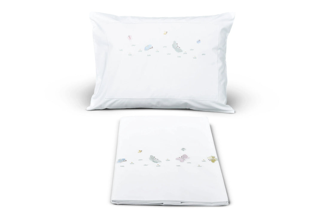 Bedlinen set Cotbed butterfly few-Towels & bedlinen-Evelyn Kahle-Blue Almonds-London-South Kensington