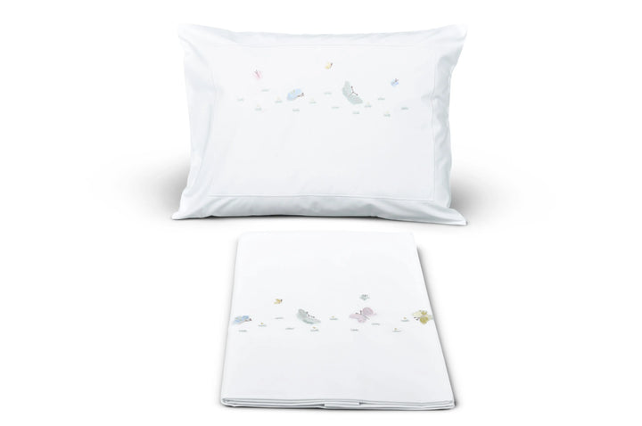 Bedlinen set Cotbed butterfly few-Towels & bedlinen-Evelyn Kahle-Blue Almonds-London-South Kensington