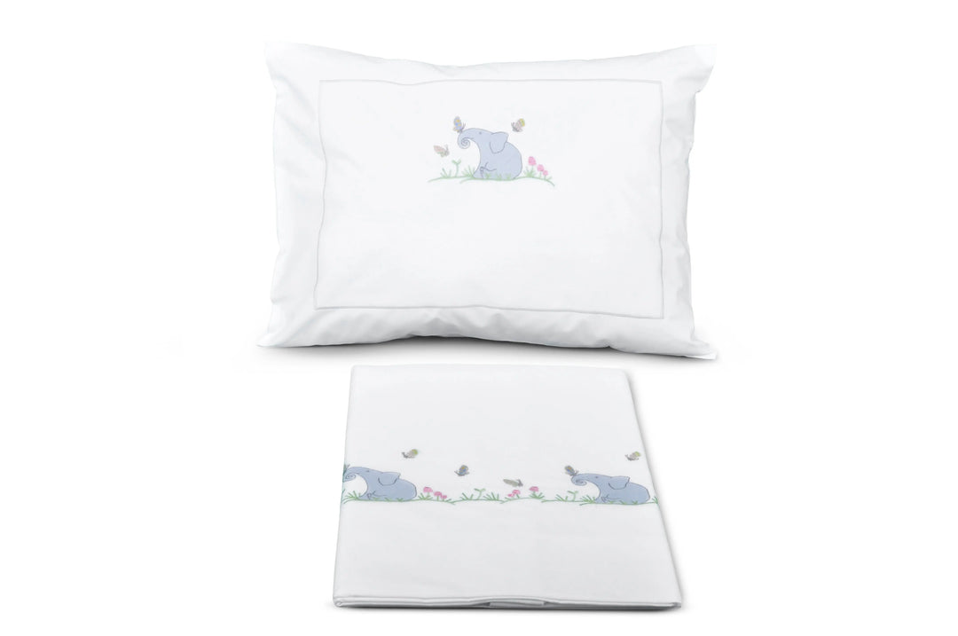 Bedlinen set Cotbed happy elephant-Towels & bedlinen-Evelyn Kahle-Blue Almonds-London-South Kensington