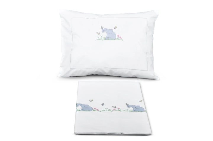 Bedlinen set Cotbed happy elephant-Towels & bedlinen-Evelyn Kahle-Blue Almonds-London-South Kensington