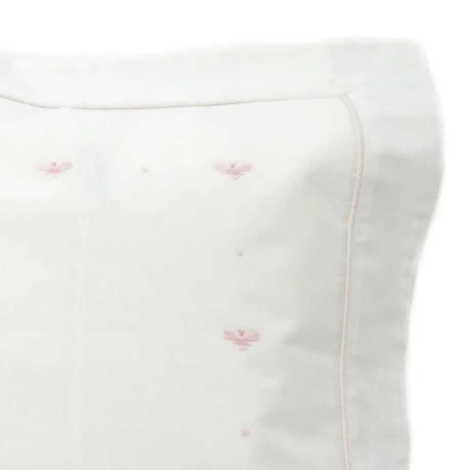 Boudoir pillowcase "baby bees" pink-Towels & bedlinen-Gordonsbury-Blue Almonds-London-South Kensington