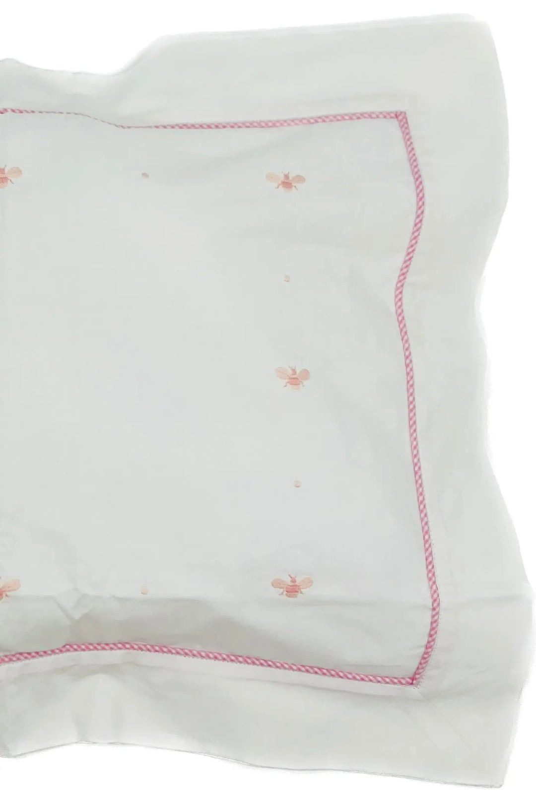 Boudoir pillowcase "baby bees" pink-Towels & bedlinen-Gordonsbury-Blue Almonds-London-South Kensington
