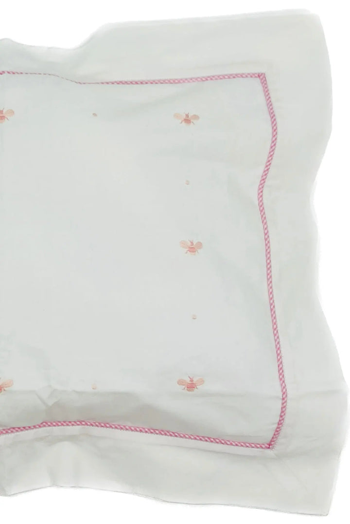Boudoir pillowcase "baby bees" pink-Towels & bedlinen-Gordonsbury-Blue Almonds-London-South Kensington