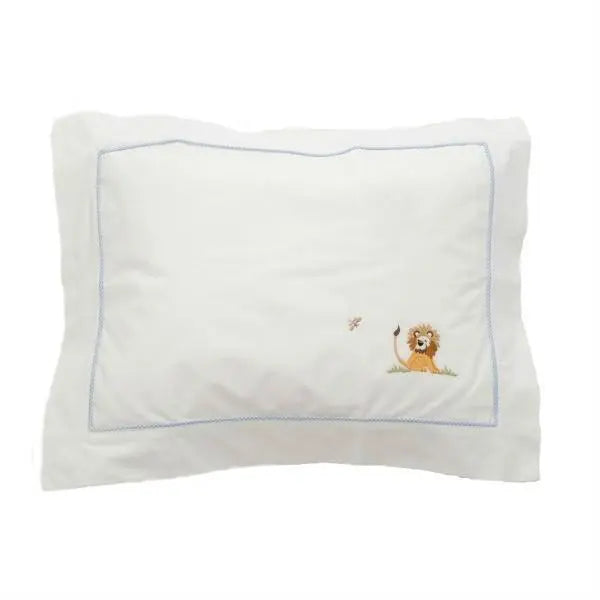 Boudoir pillowcase "safari" blue-Towels & bedlinen-Gordonsbury-Blue Almonds-London-South Kensington