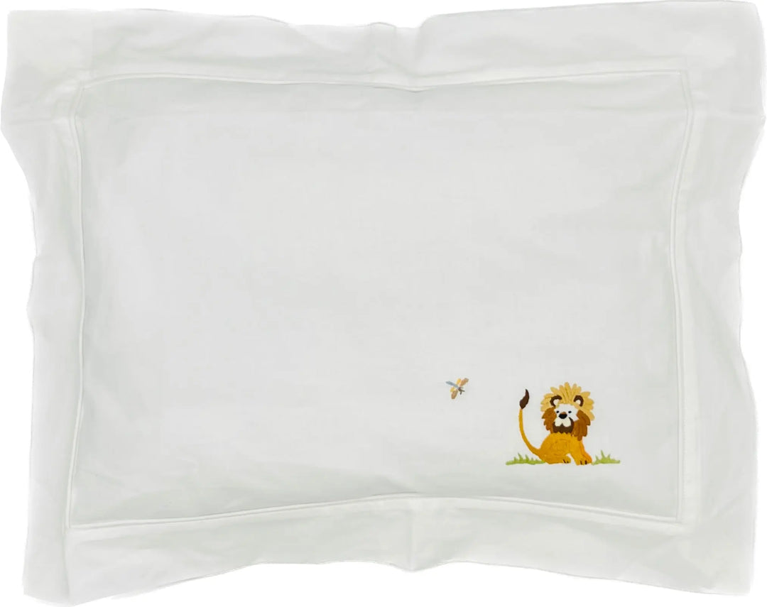 Boudoir pillowcase "safari" white-Towels & bedlinen-Gordonsbury-Blue Almonds-London-South Kensington