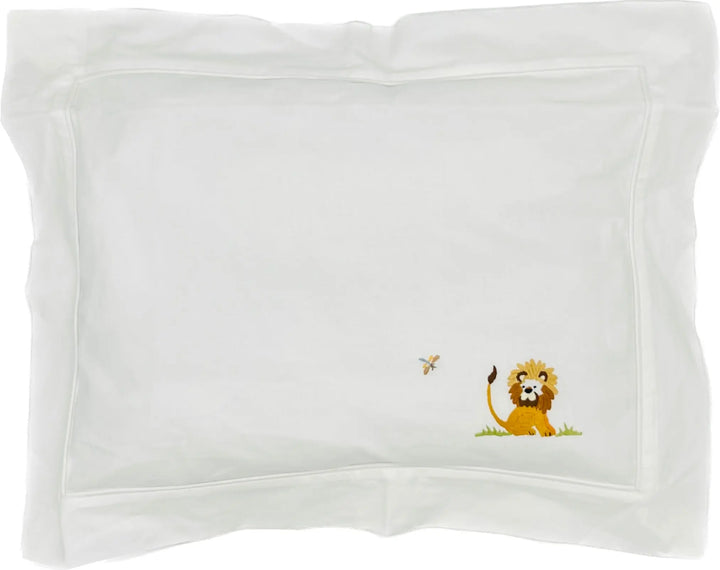 Boudoir pillowcase "safari" white-Towels & bedlinen-Gordonsbury-Blue Almonds-London-South Kensington