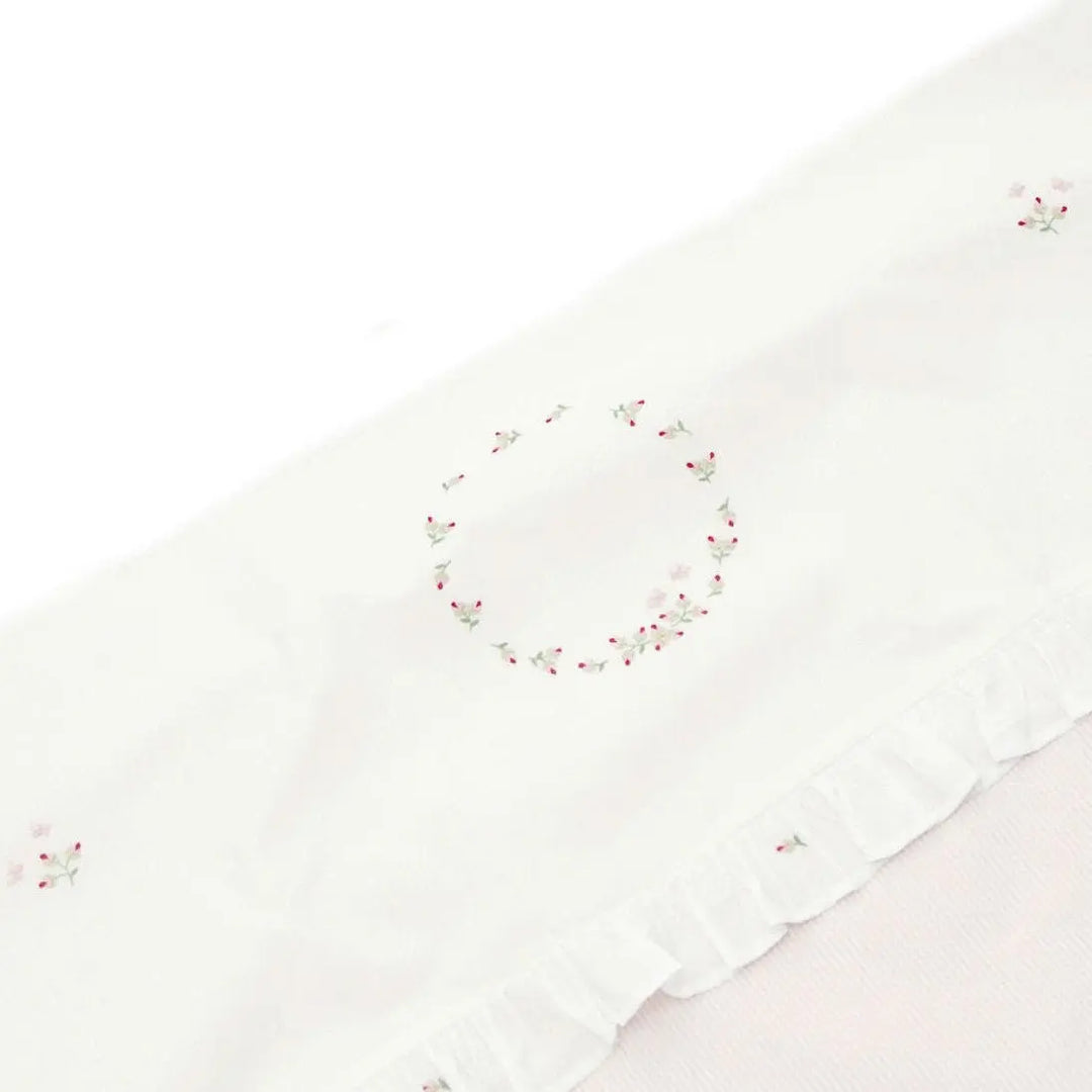 Cotbed duvet cover "rosebuds"-Towels & bedlinen-Gordonsbury-Blue Almonds-London-South Kensington