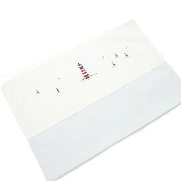 Cotbed duvet cover "sailing away"-Towels & bedlinen-Gordonsbury-Blue Almonds-London-South Kensington