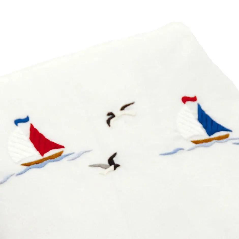 Cotbed duvet cover "sailing away"-Towels & bedlinen-Gordonsbury-Blue Almonds-London-South Kensington