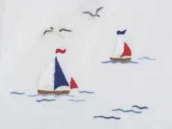 Cotbed duvet cover "sailing away"-Towels & bedlinen-Gordonsbury-Blue Almonds-London-South Kensington
