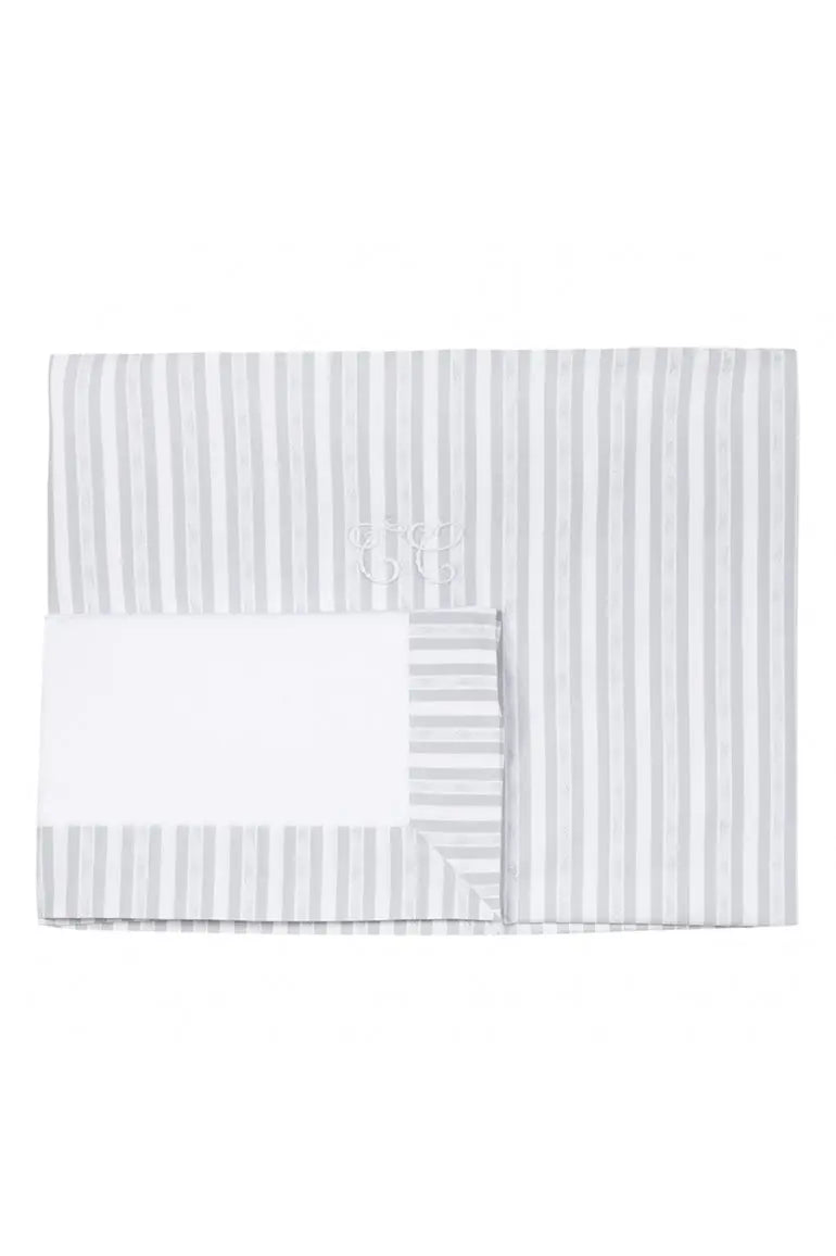 Cotbed linen set "garda" grey-Towels & bedlinen-Tartine et Chocolat-Blue Almonds-London-South Kensington