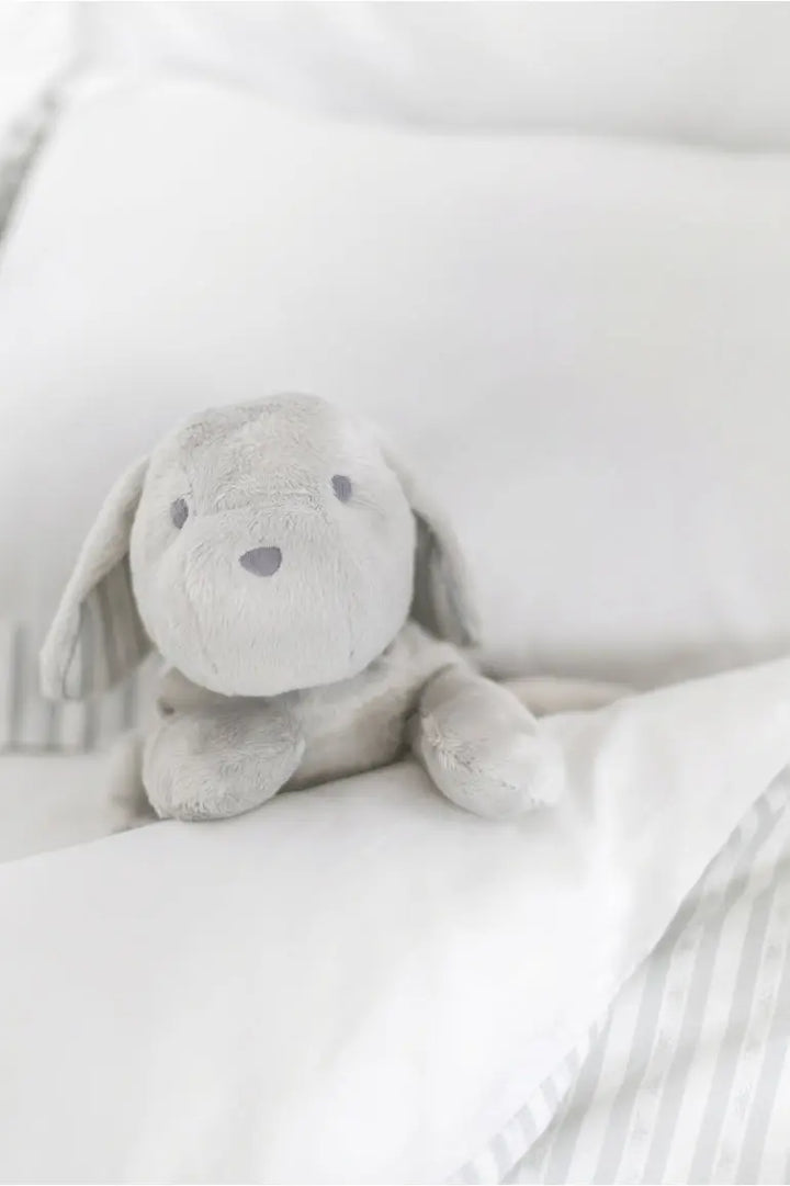 Cotbed linen set "garda" grey-Towels & bedlinen-Tartine et Chocolat-Blue Almonds-London-South Kensington