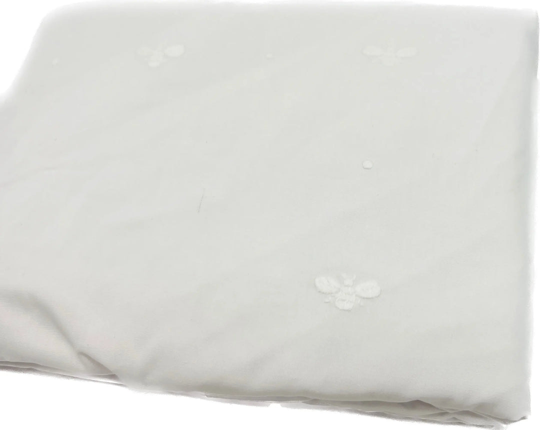Cotbed duvet cover "baby bees" white-Towels & bedlinen-Gordonsbury-Blue Almonds-London-South Kensington