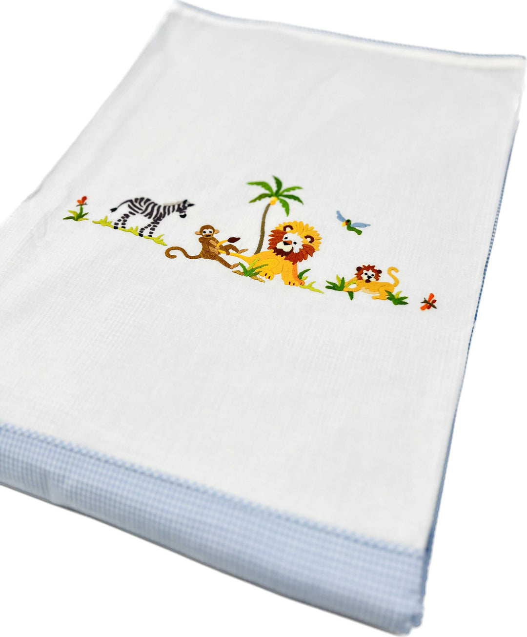 Cotbed duvet cover "safari" blue-Towels & bedlinen-Gordonsbury-Blue Almonds-London-South Kensington
