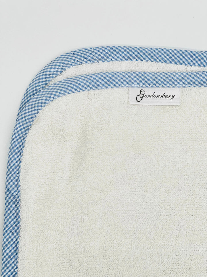 Hooded towel & mitt "safari" blue-Towels & bedlinen-Gordonsbury-Blue Almonds-London-South Kensington