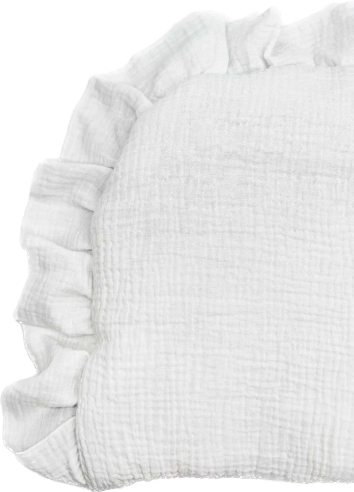 Moses Basket White Ruffle Pillow-Towels & bedlinen-Like Moses-Blue Almonds-London-South Kensington