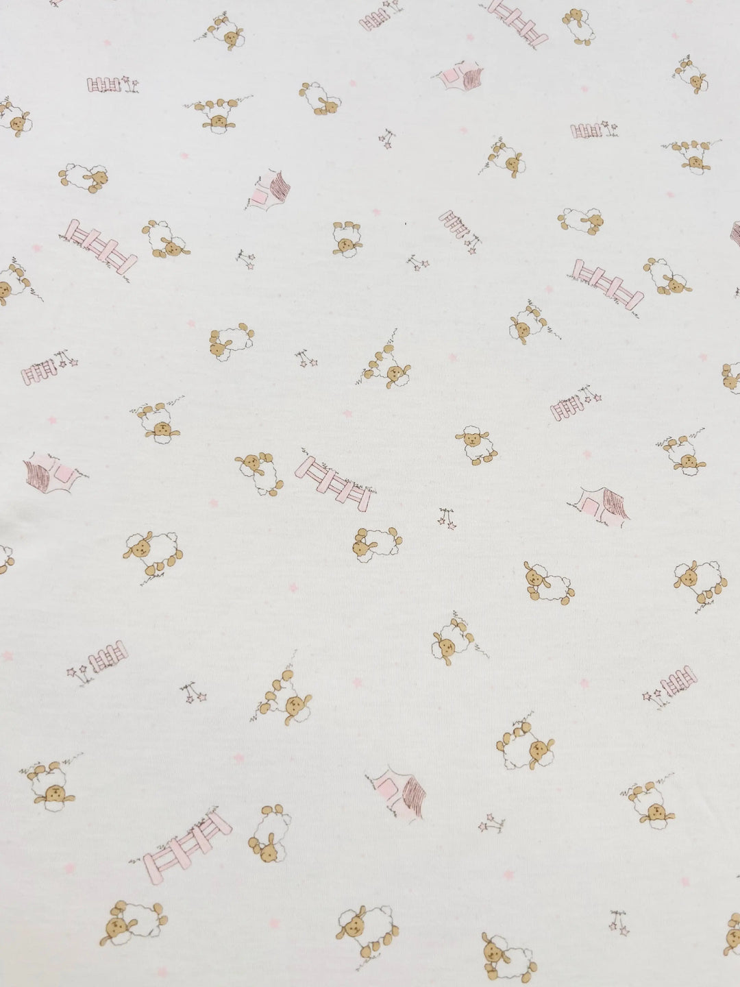 Moses basket fitted sheet - Sheep pink-Towels & bedlinen-Lyda Baby-Blue Almonds-London-South Kensington
