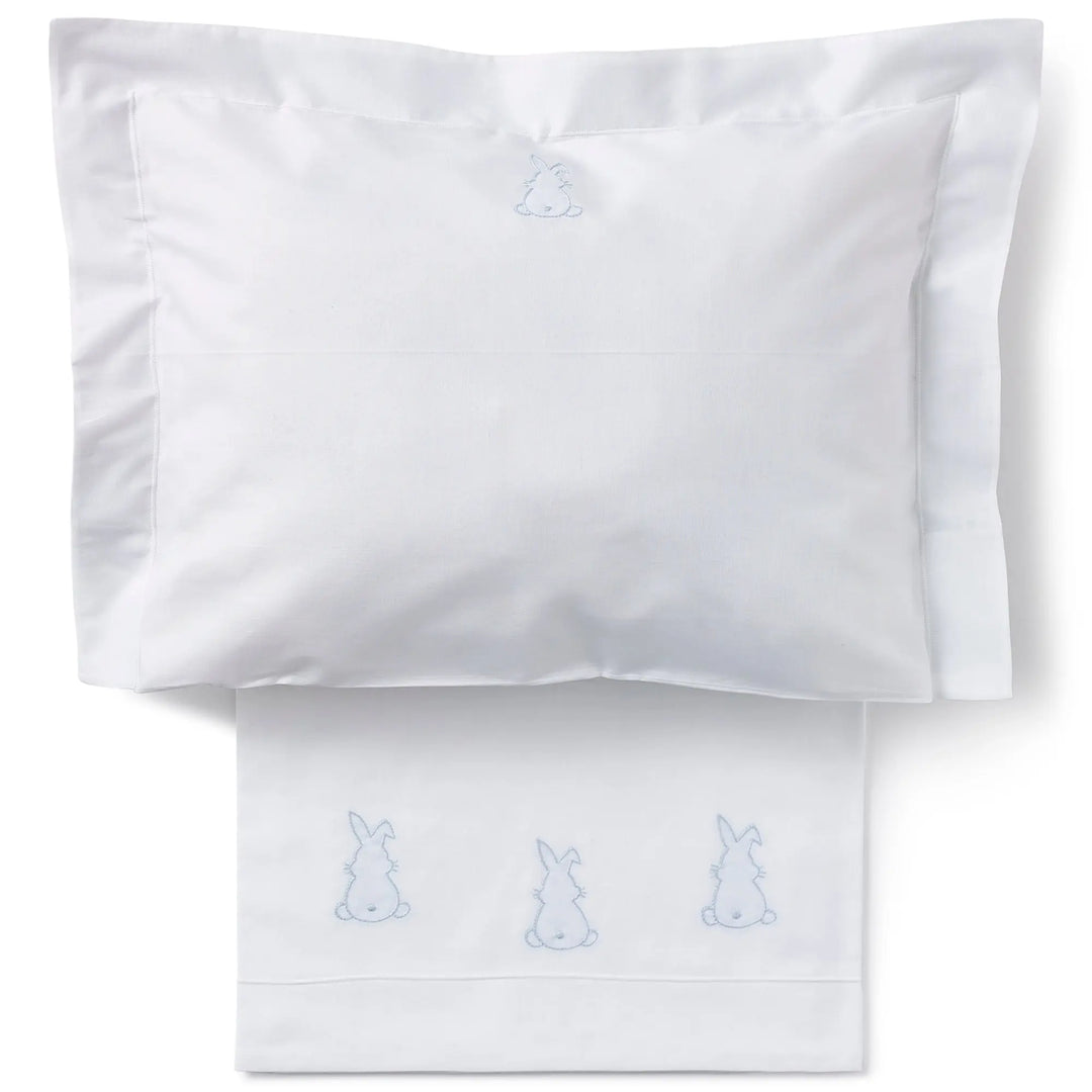Moses basket sheet set bunnies blue-Towels & bedlinen-Ferrari Mariella-Blue Almonds-London-South Kensington