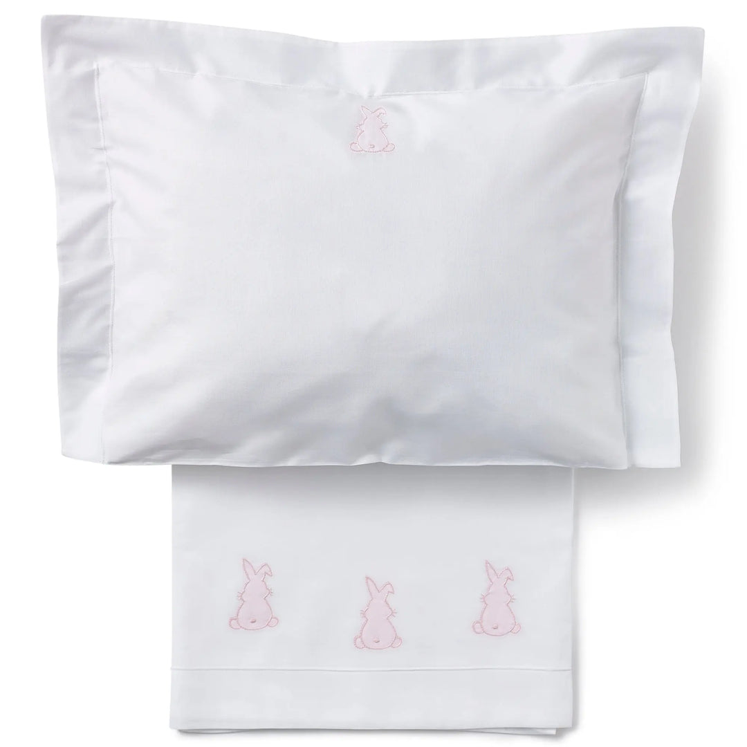 Moses basket sheet set bunnies pink-Towels & bedlinen-Ferrari Mariella-Blue Almonds-London-South Kensington