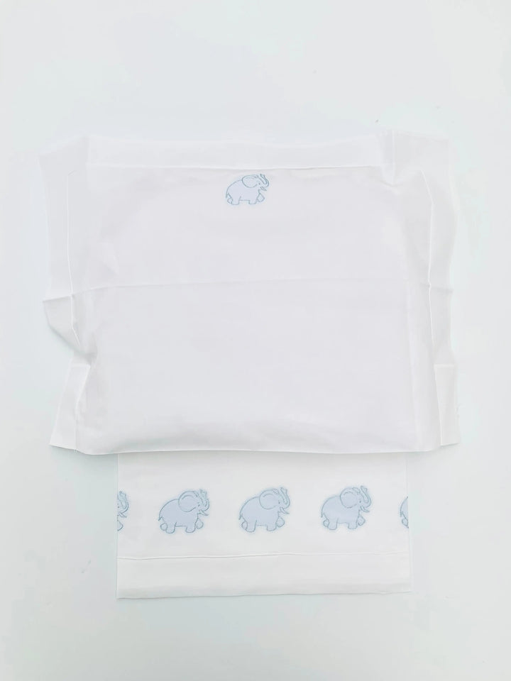 Moses basket sheet set elephants blue-Towels & bedlinen-Ferrari Mariella-Blue Almonds-London-South Kensington