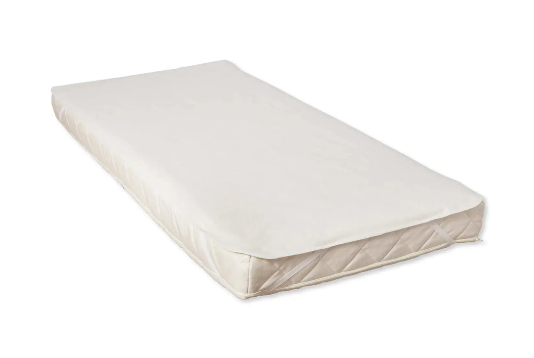 Organic waterproof mattress protector-Towels & bedlinen-Naturalmat-Blue Almonds-London-South Kensington