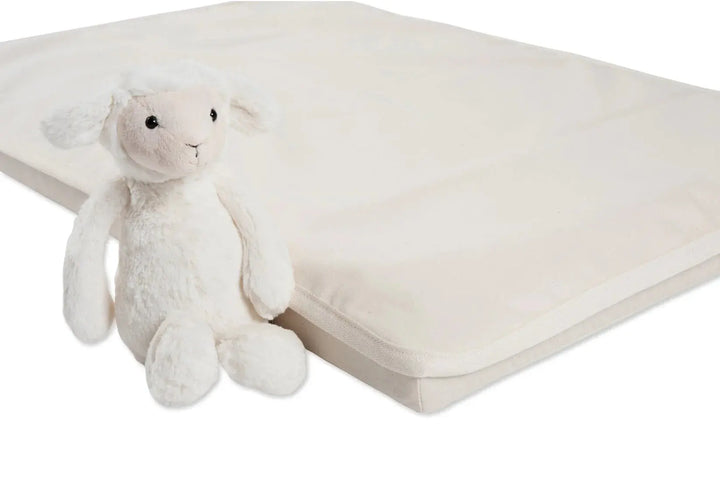 Organic waterproof mattress protector-Towels & bedlinen-Naturalmat-Blue Almonds-London-South Kensington