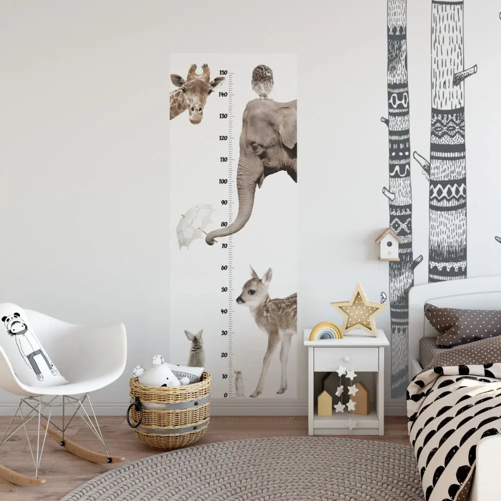 Growth chart sticker "I love animals"-Wallpapers & stickers-Dekornik-Blue Almonds-London-South Kensington