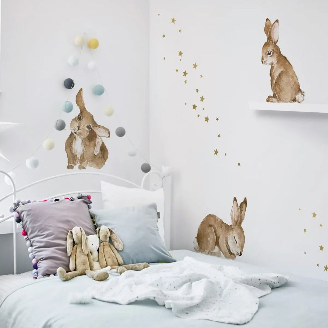 Stickers "happy rabbits wonderland"-Wallpapers & stickers-Dekornik-Blue Almonds-London-South Kensington