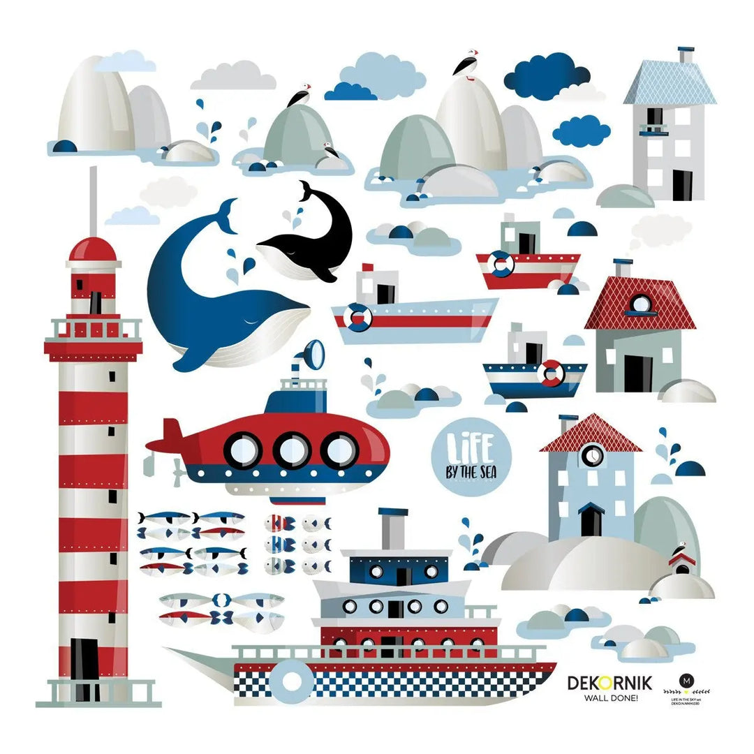 Stickers "life by the sea"-Wallpapers & stickers-Dekornik-Blue Almonds-London-South Kensington