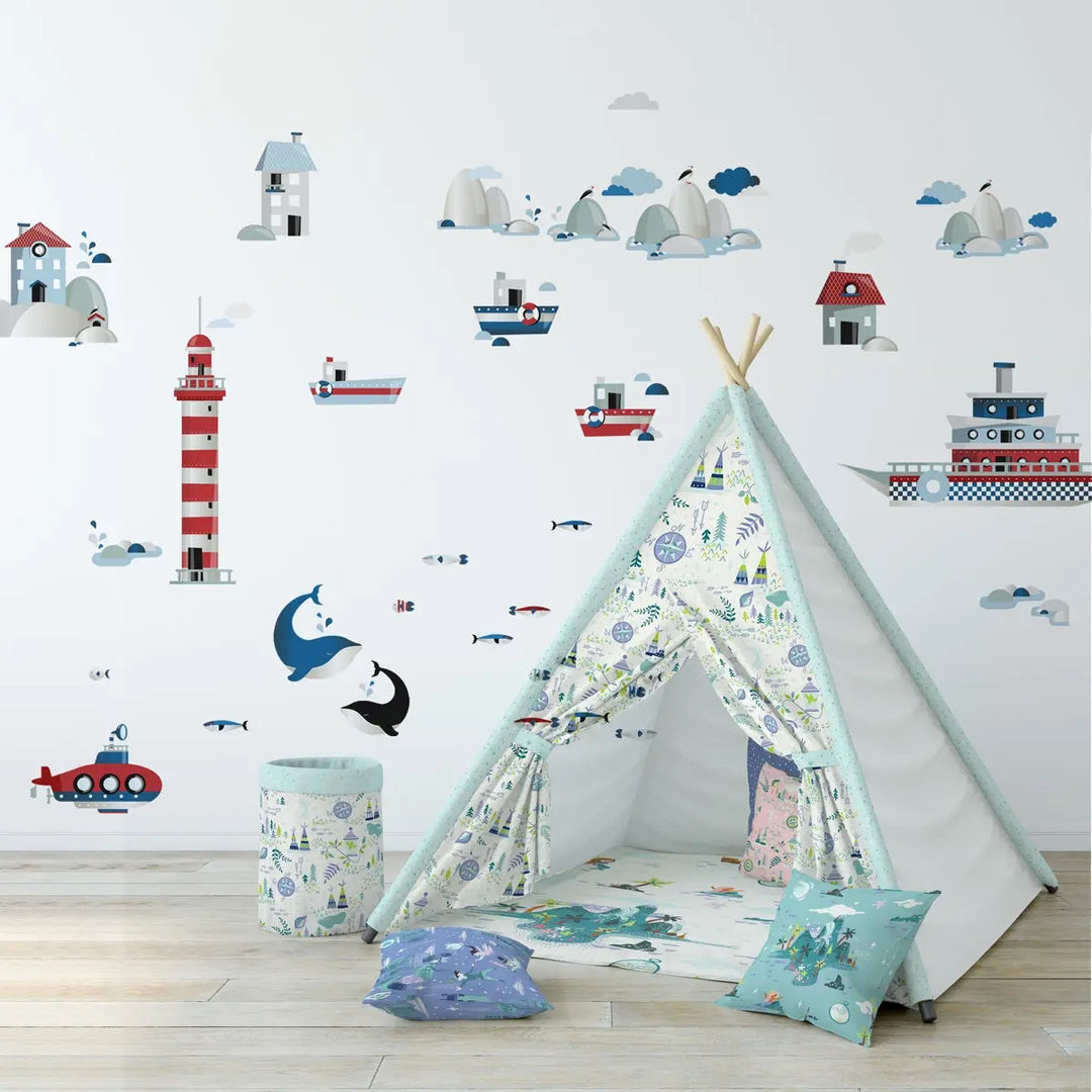 Stickers "life by the sea"-Wallpapers & stickers-Dekornik-Blue Almonds-London-South Kensington