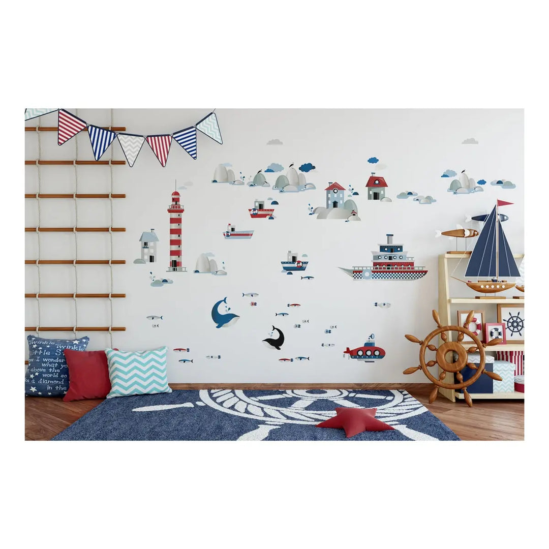 Stickers "life by the sea"-Wallpapers & stickers-Dekornik-Blue Almonds-London-South Kensington