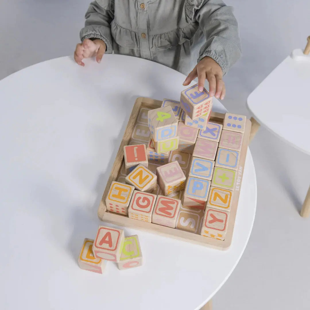 ABC Wooden Blocks-Wooden toys & more-Le Toy Van-Blue Almonds-London-South Kensington