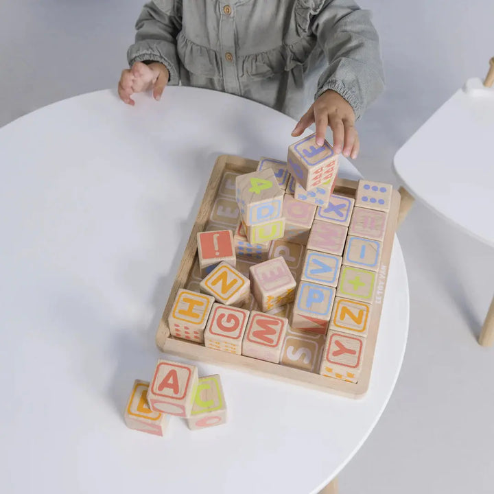 ABC Wooden Blocks-Wooden toys & more-Le Toy Van-Blue Almonds-London-South Kensington