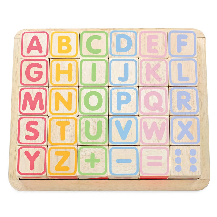 ABC Wooden Blocks-Wooden toys & more-Le Toy Van-Blue Almonds-London-South Kensington