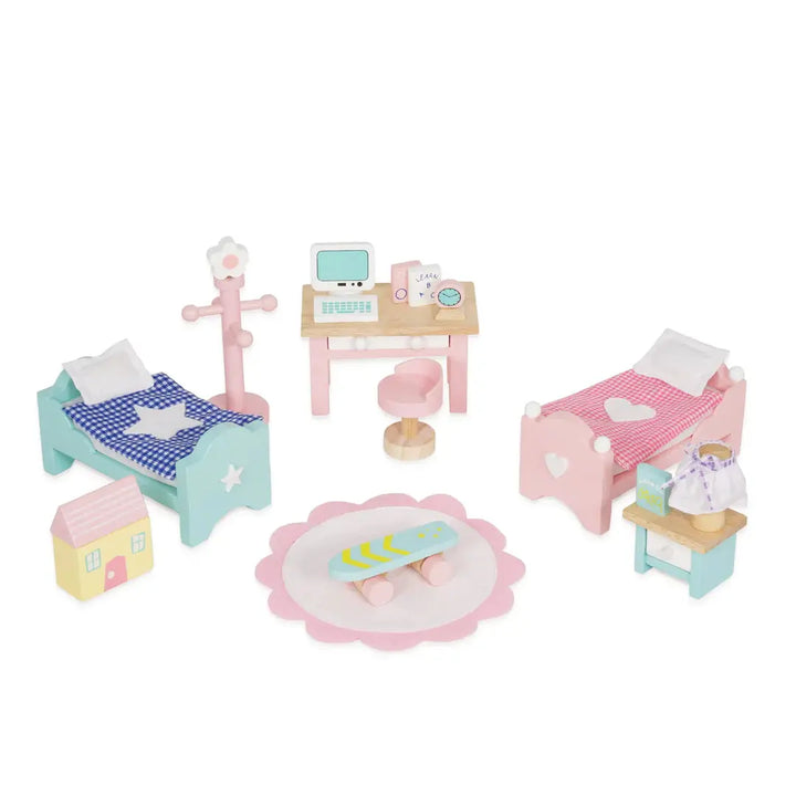 Doll House Children's Bedroom-Wooden toys & more-Le Toy Van-Blue Almonds-London-South Kensington