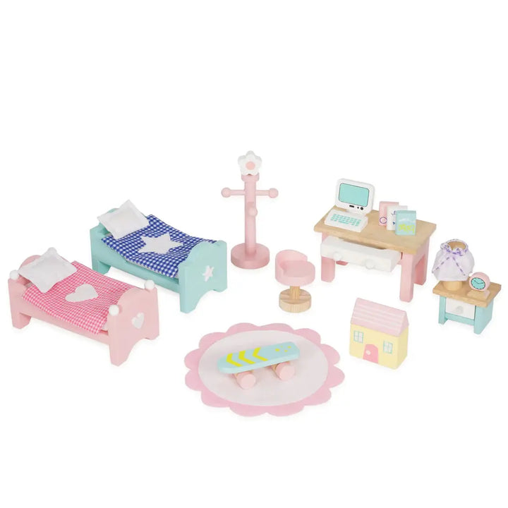 Doll House Children's Bedroom-Wooden toys & more-Le Toy Van-Blue Almonds-London-South Kensington