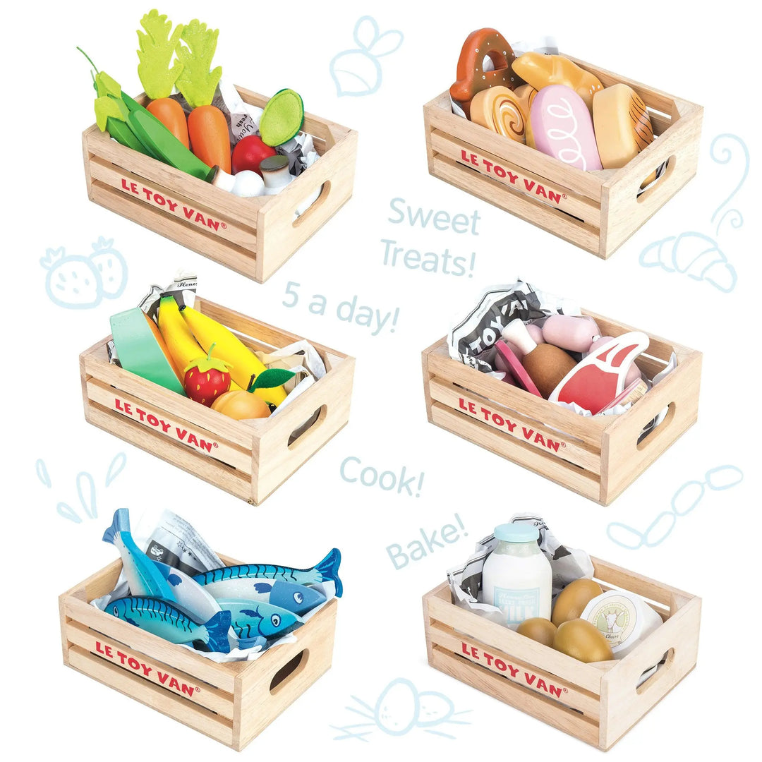 Market Meat Crate-Wooden toys & more-Le Toy Van-Blue Almonds-London-South Kensington