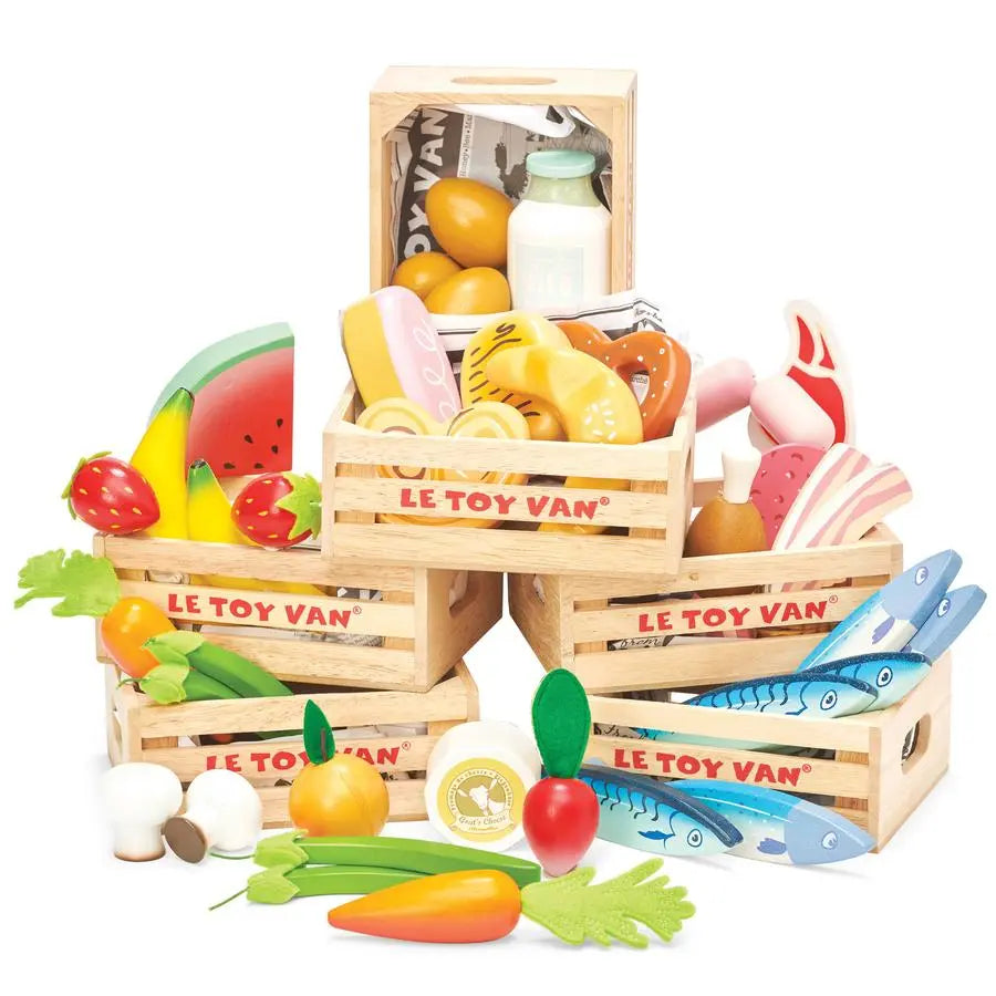 Market Meat Crate-Wooden toys & more-Le Toy Van-Blue Almonds-London-South Kensington