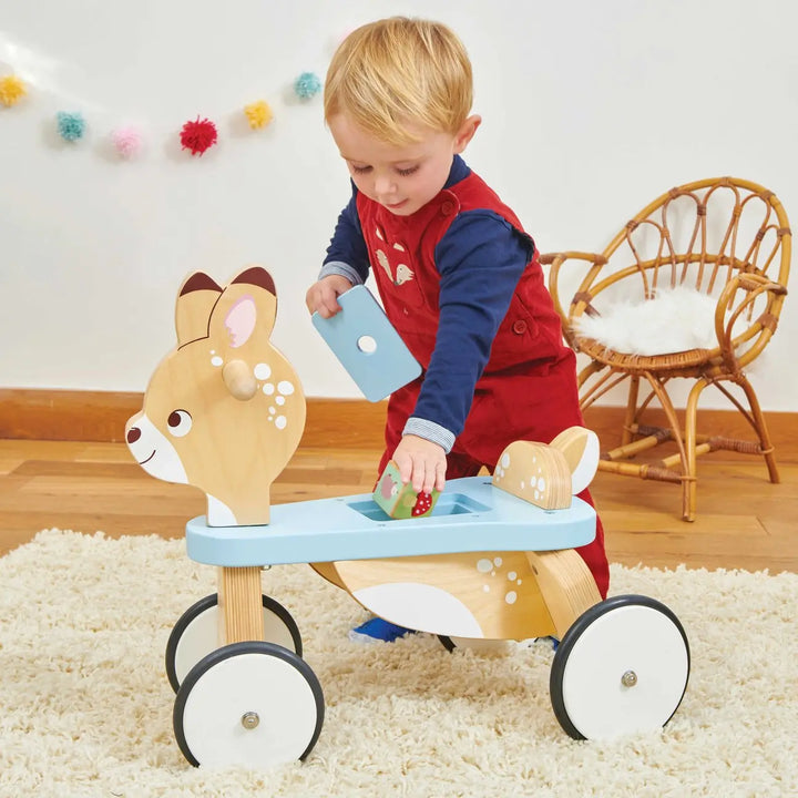 Ride on Deer-Wooden toys & more-Le Toy Van-Blue Almonds-London-South Kensington