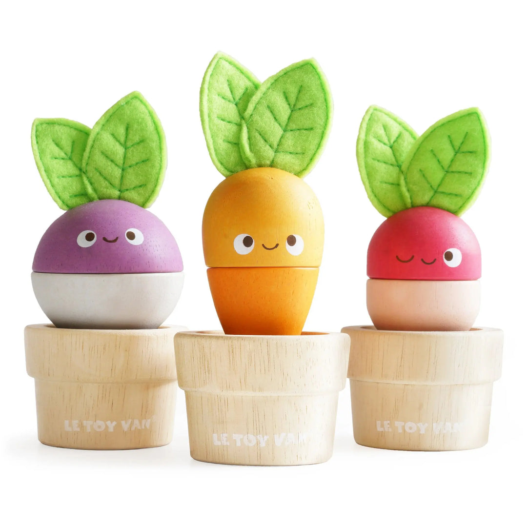 Stacking Veggies-Wooden toys & more-Le Toy Van-Blue Almonds-London-South Kensington
