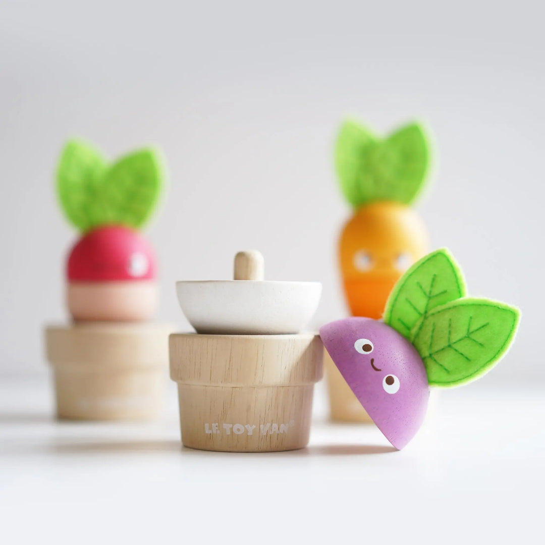 Stacking Veggies-Wooden toys & more-Le Toy Van-Blue Almonds-London-South Kensington