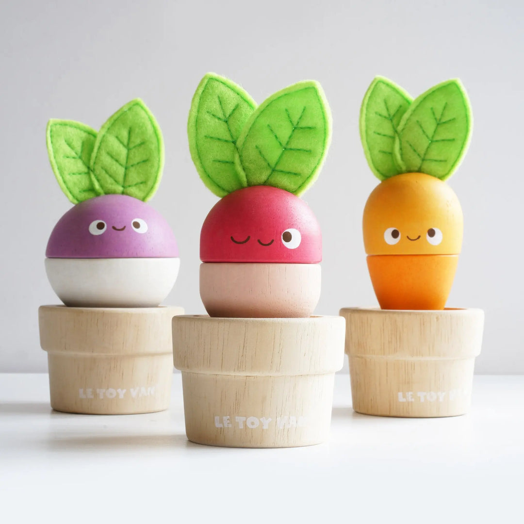 Stacking Veggies-Wooden toys & more-Le Toy Van-Blue Almonds-London-South Kensington