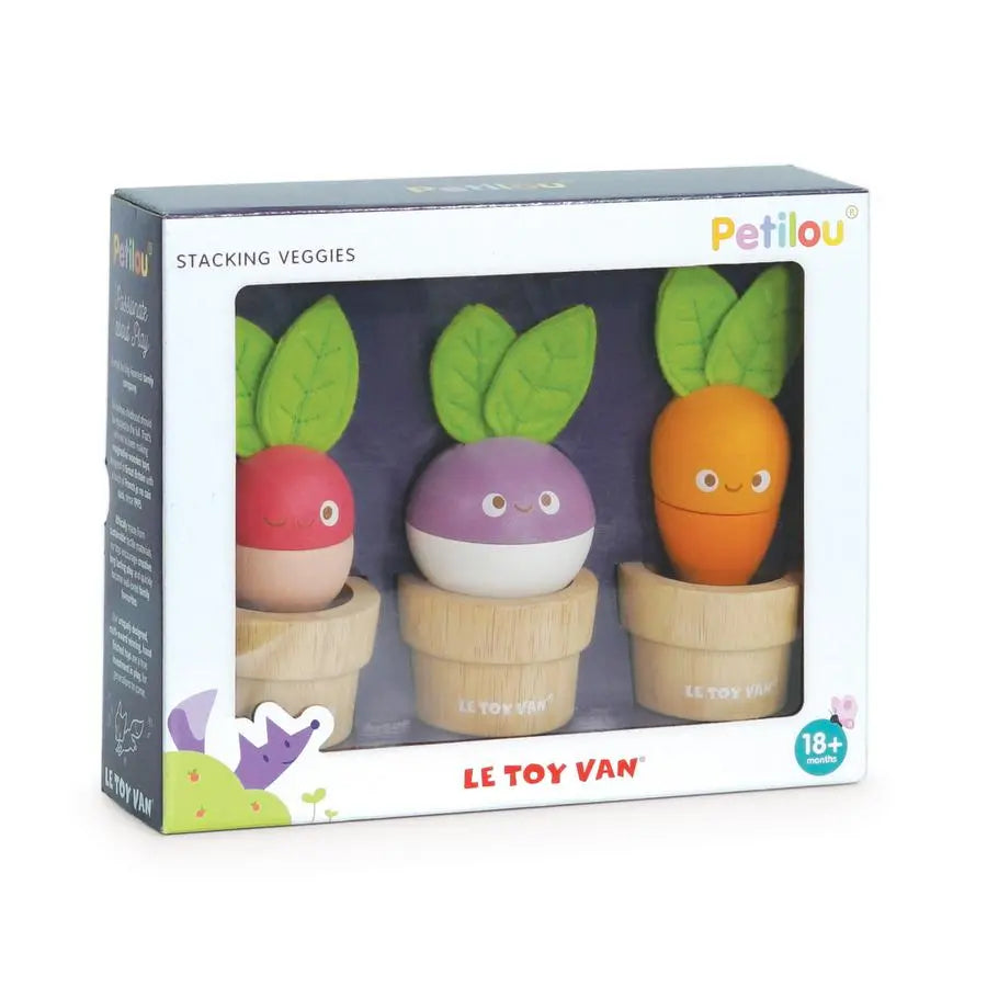 Stacking Veggies-Wooden toys & more-Le Toy Van-Blue Almonds-London-South Kensington