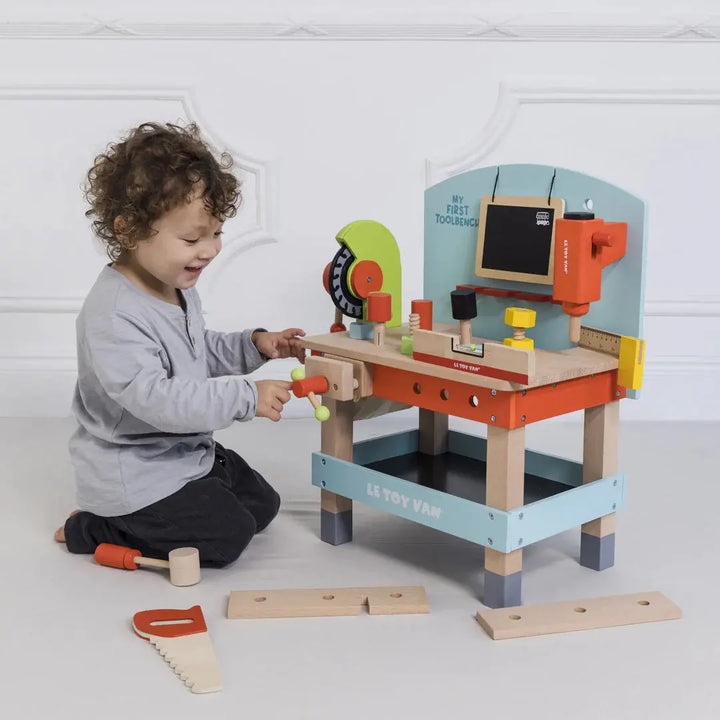 Wooden Tool Bench-Wooden toys & more-Le Toy Van-Blue Almonds-London-South Kensington